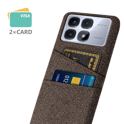 For Xiaomi Redmi K70 Ultra Case Cloth + Hard PC Phone Cover with Dual Card Slots
