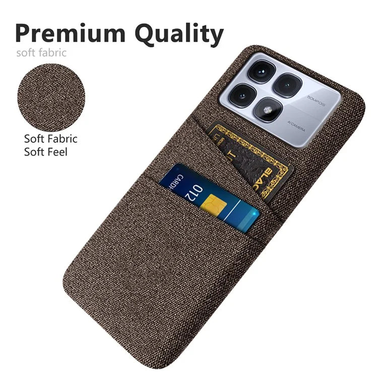 For Xiaomi Redmi K70 Ultra Case Cloth + Hard PC Phone Cover with Dual Card Slots