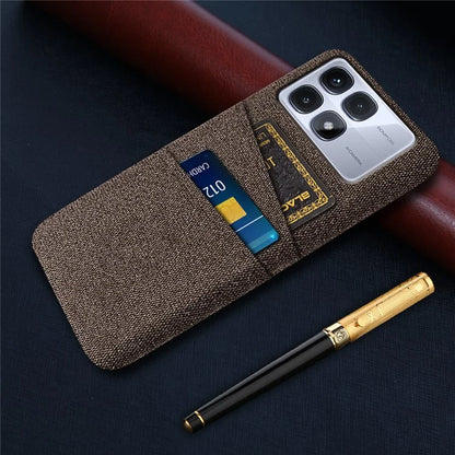 For Xiaomi Redmi K70 Ultra Case Cloth + Hard PC Phone Cover with Dual Card Slots