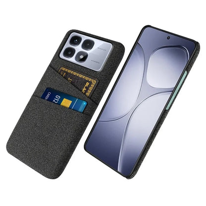For Xiaomi Redmi K70 Ultra Case Cloth + Hard PC Phone Cover with Dual Card Slots