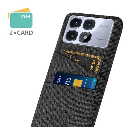 For Xiaomi Redmi K70 Ultra Case Cloth + Hard PC Phone Cover with Dual Card Slots