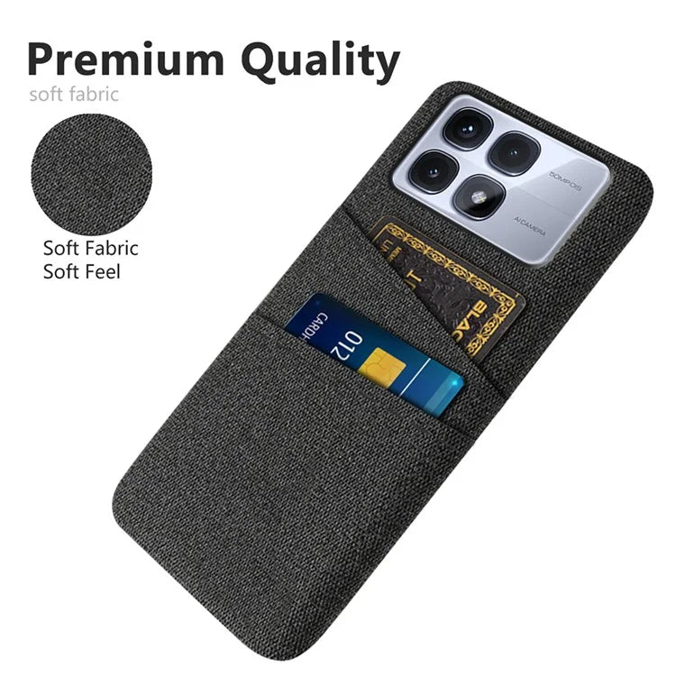 For Xiaomi Redmi K70 Ultra Case Cloth + Hard PC Phone Cover with Dual Card Slots