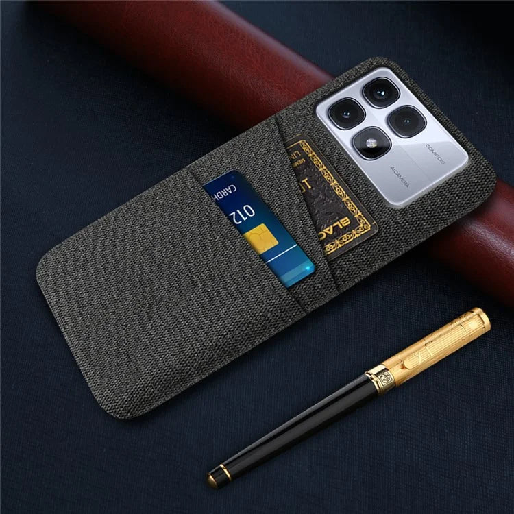 For Xiaomi Redmi K70 Ultra Case Cloth + Hard PC Phone Cover with Dual Card Slots