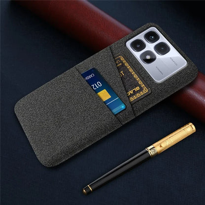 For Xiaomi Redmi K70 Ultra Case Cloth + Hard PC Phone Cover with Dual Card Slots