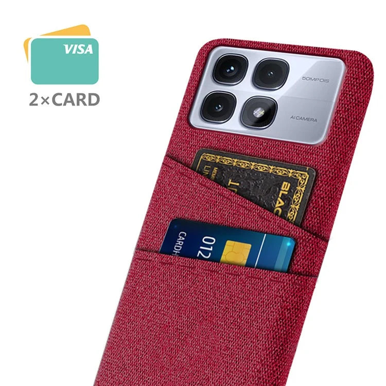 For Xiaomi Redmi K70 Ultra Case Cloth + Hard PC Phone Cover with Dual Card Slots