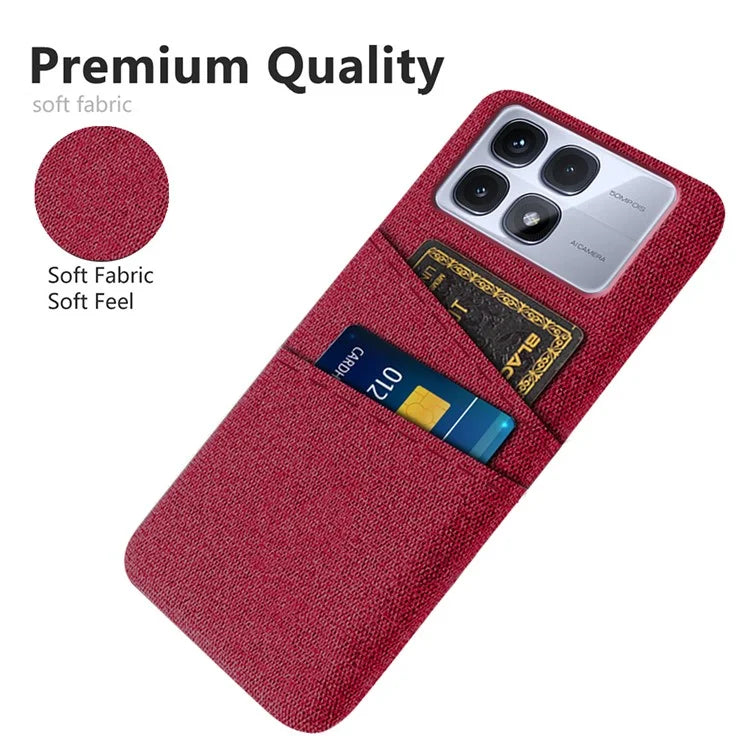 For Xiaomi Redmi K70 Ultra Case Cloth + Hard PC Phone Cover with Dual Card Slots
