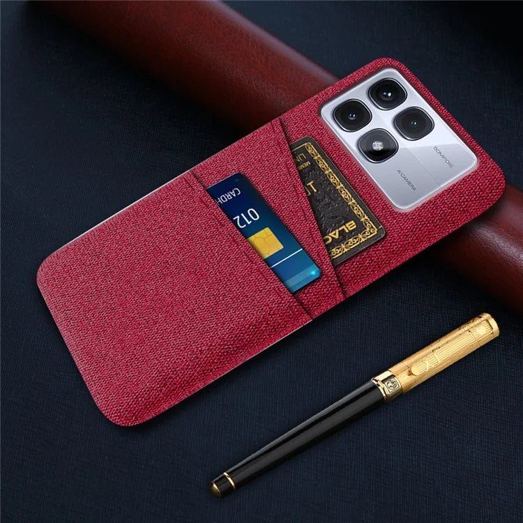 For Xiaomi Redmi K70 Ultra Case Cloth + Hard PC Phone Cover with Dual Card Slots
