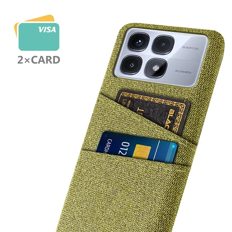 For Xiaomi Redmi K70 Ultra Case Cloth + Hard PC Phone Cover with Dual Card Slots