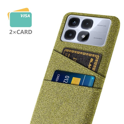 For Xiaomi Redmi K70 Ultra Case Cloth + Hard PC Phone Cover with Dual Card Slots