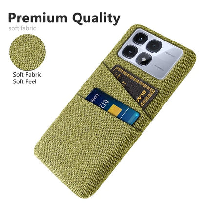 For Xiaomi Redmi K70 Ultra Case Cloth + Hard PC Phone Cover with Dual Card Slots