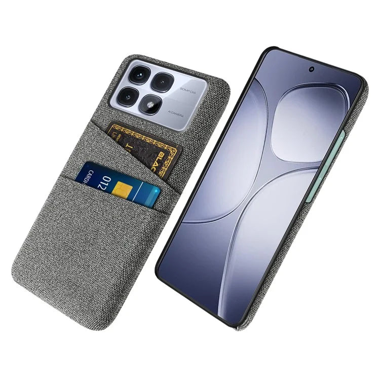For Xiaomi Redmi K70 Ultra Case Cloth + Hard PC Phone Cover with Dual Card Slots