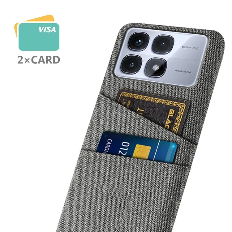 For Xiaomi Redmi K70 Ultra Case Cloth + Hard PC Phone Cover with Dual Card Slots