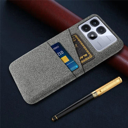 For Xiaomi Redmi K70 Ultra Case Cloth + Hard PC Phone Cover with Dual Card Slots