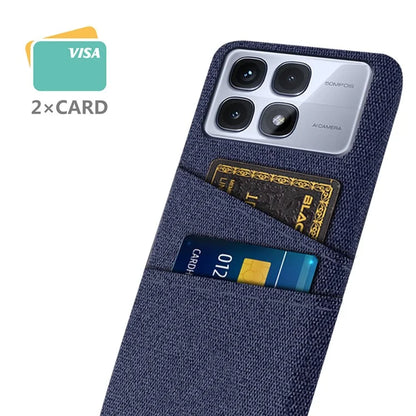 For Xiaomi Redmi K70 Ultra Case Cloth + Hard PC Phone Cover with Dual Card Slots