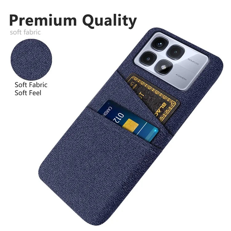 For Xiaomi Redmi K70 Ultra Case Cloth + Hard PC Phone Cover with Dual Card Slots