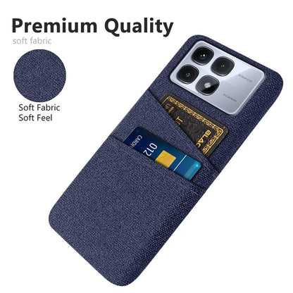 For Xiaomi Redmi K70 Ultra Case Cloth + Hard PC Phone Cover with Dual Card Slots