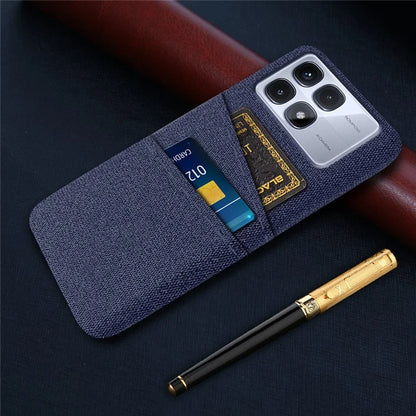 For Xiaomi Redmi K70 Ultra Case Cloth + Hard PC Phone Cover with Dual Card Slots