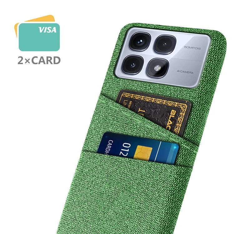For Xiaomi Redmi K70 Ultra Case Cloth + Hard PC Phone Cover with Dual Card Slots