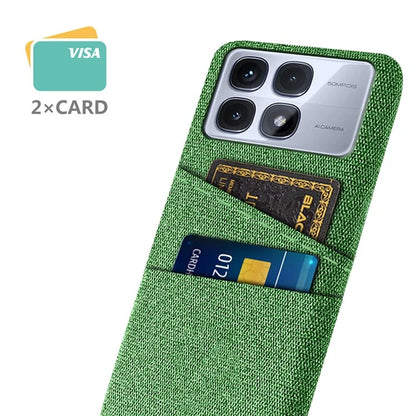 For Xiaomi Redmi K70 Ultra Case Cloth + Hard PC Phone Cover with Dual Card Slots