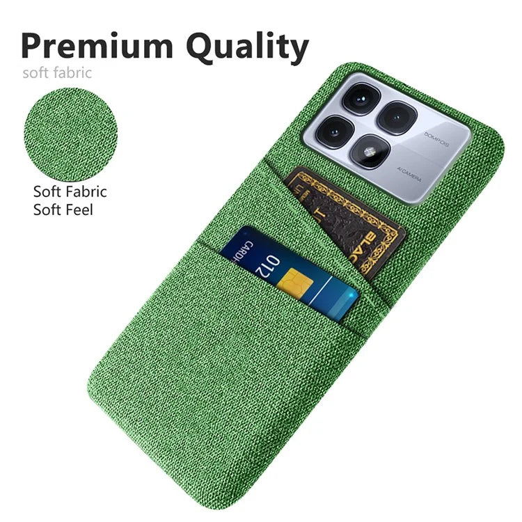 For Xiaomi Redmi K70 Ultra Case Cloth + Hard PC Phone Cover with Dual Card Slots