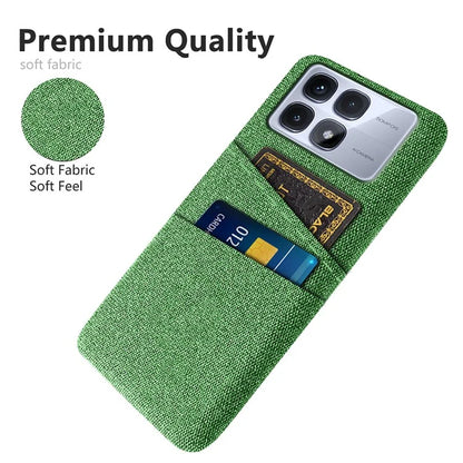 For Xiaomi Redmi K70 Ultra Case Cloth + Hard PC Phone Cover with Dual Card Slots