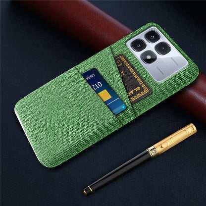 For Xiaomi Redmi K70 Ultra Case Cloth + Hard PC Phone Cover with Dual Card Slots