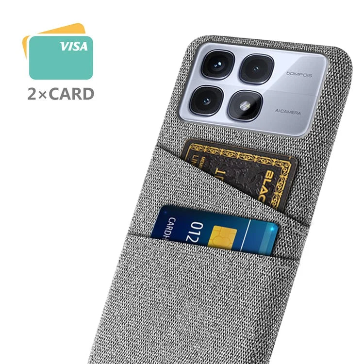 For Xiaomi Redmi K70 Ultra Case Cloth + Hard PC Phone Cover with Dual Card Slots