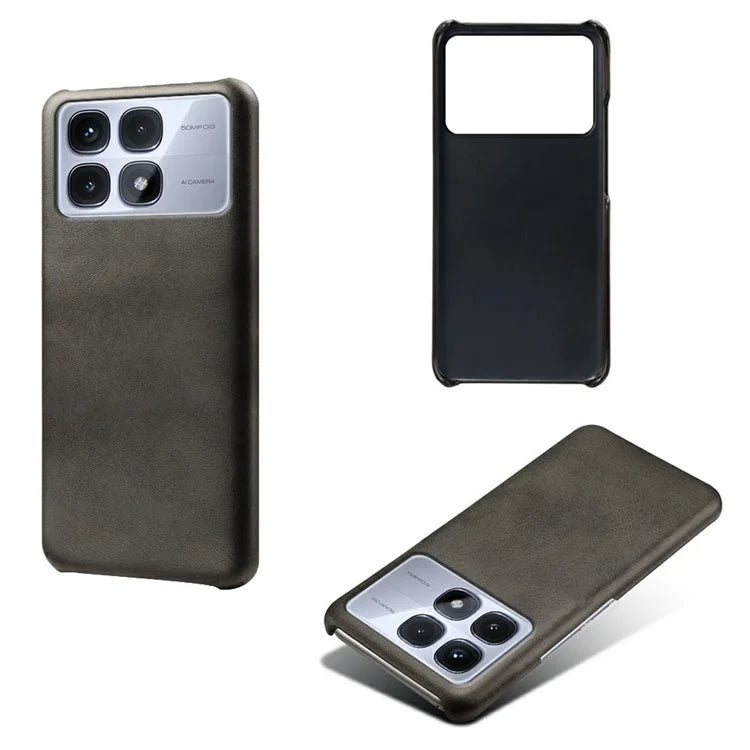 For Xiaomi Redmi K70 Ultra Case Calf Texture PU Leather Hard PC Protective Phone Cover