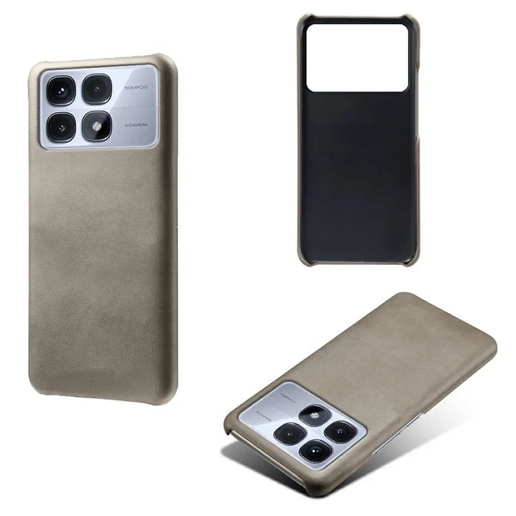 For Xiaomi Redmi K70 Ultra Case Calf Texture PU Leather Hard PC Protective Phone Cover