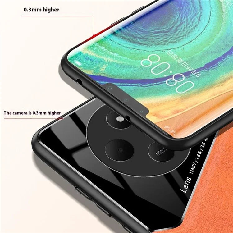 For Xiaomi Redmi 14C 4G Case Leather Coated PC+TPU Phone Back Cover