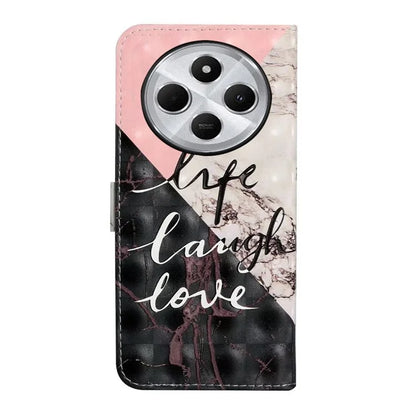 For Xiaomi Redmi 14C 4G Case 3D Creative Pattern PU Leather Stand Phone Cover