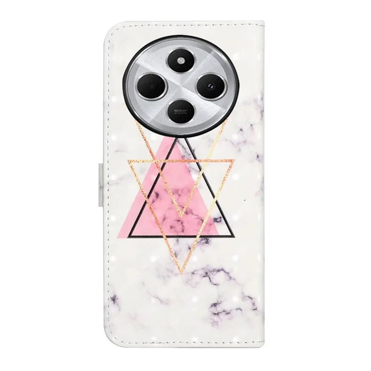 For Xiaomi Redmi 14C 4G Case 3D Creative Pattern PU Leather Stand Phone Cover