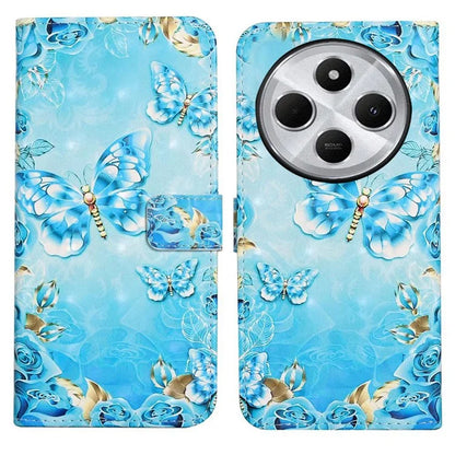 For Xiaomi Redmi 14C 4G Case 3D Creative Pattern PU Leather Stand Phone Cover