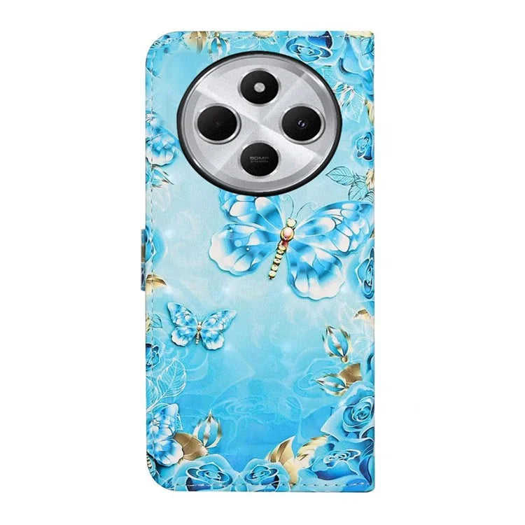 For Xiaomi Redmi 14C 4G Case 3D Creative Pattern PU Leather Stand Phone Cover