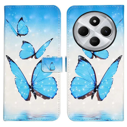 For Xiaomi Redmi 14C 4G Case 3D Creative Pattern PU Leather Stand Phone Cover