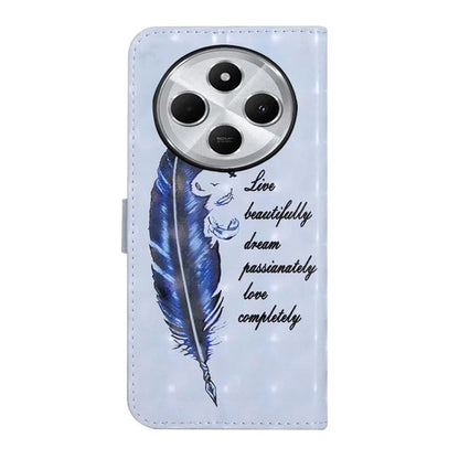 For Xiaomi Redmi 14C 4G Case 3D Creative Pattern PU Leather Stand Phone Cover