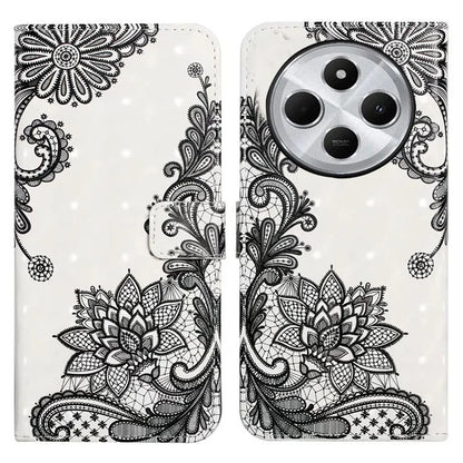 For Xiaomi Redmi 14C 4G Case 3D Creative Pattern PU Leather Stand Phone Cover