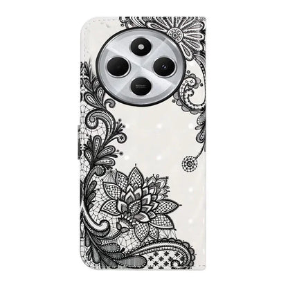 For Xiaomi Redmi 14C 4G Case 3D Creative Pattern PU Leather Stand Phone Cover