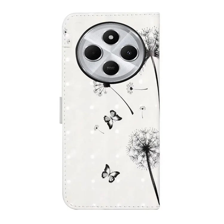 For Xiaomi Redmi 14C 4G Case 3D Creative Pattern PU Leather Stand Phone Cover