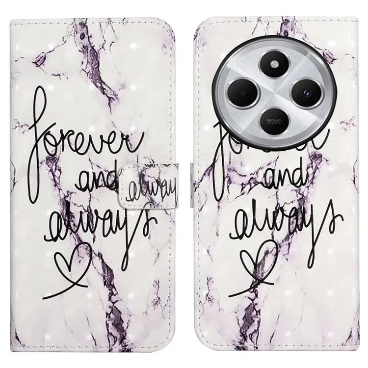 For Xiaomi Redmi 14C 4G Case 3D Creative Pattern PU Leather Stand Phone Cover