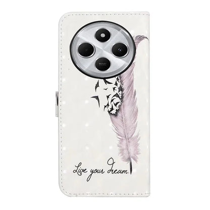 For Xiaomi Redmi 14C 4G Case 3D Creative Pattern PU Leather Stand Phone Cover