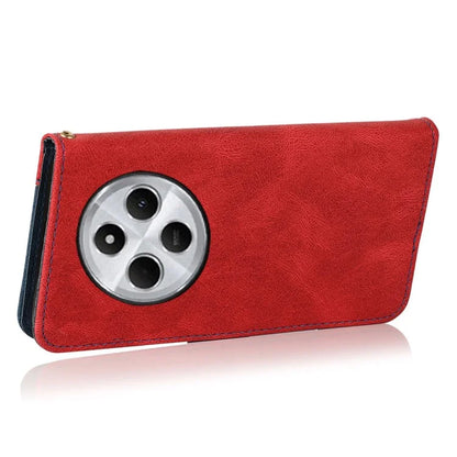 For Xiaomi Redmi 14C 4G Cover Color Splicing Wallet Stand Leather Phone Case with Wrist Strap
