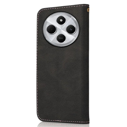 For Xiaomi Redmi 14C 4G Cover Color Splicing Wallet Stand Leather Phone Case with Wrist Strap