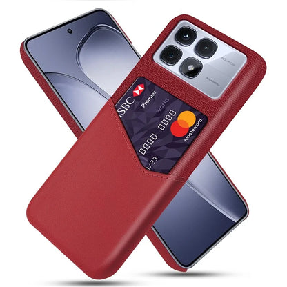 For Xiaomi Redmi K70 Ultra Case Cloth Texture PU Leather Hard PC Card Slot Phone Cover