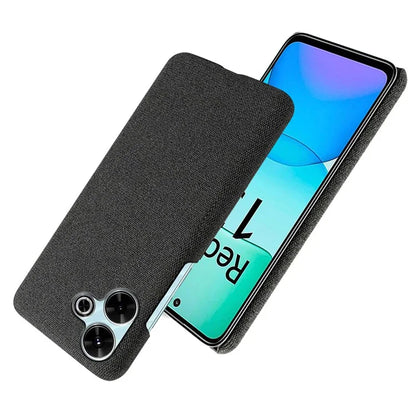 For Xiaomi Redmi 13 4G Case Cloth Texture Anti-Scratch Protective PC Phone Cover