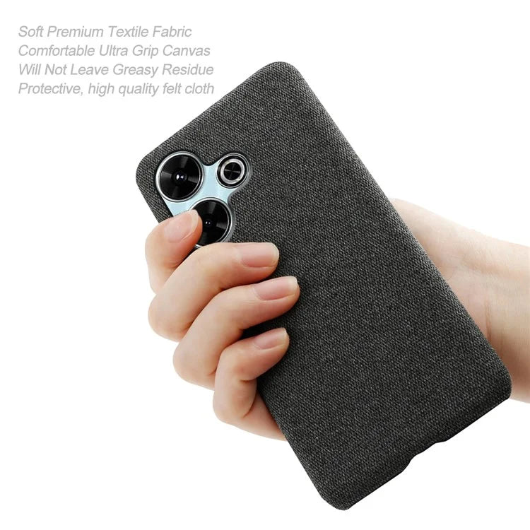 For Xiaomi Redmi 13 4G Case Cloth Texture Anti-Scratch Protective PC Phone Cover