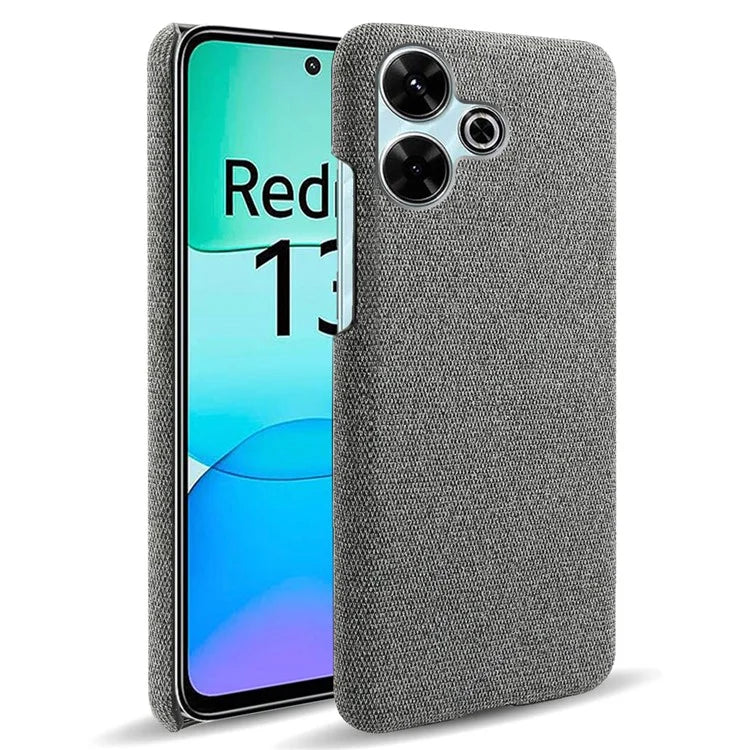 For Xiaomi Redmi 13 4G Case Cloth Texture Anti-Scratch Protective PC Phone Cover