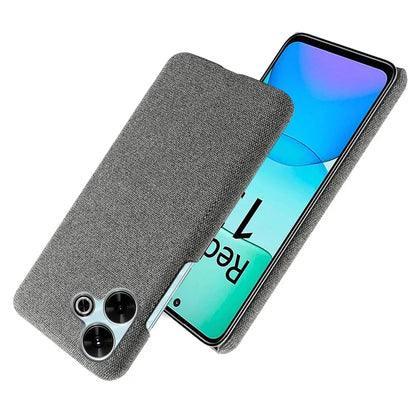 For Xiaomi Redmi 13 4G Case Cloth Texture Anti-Scratch Protective PC Phone Cover
