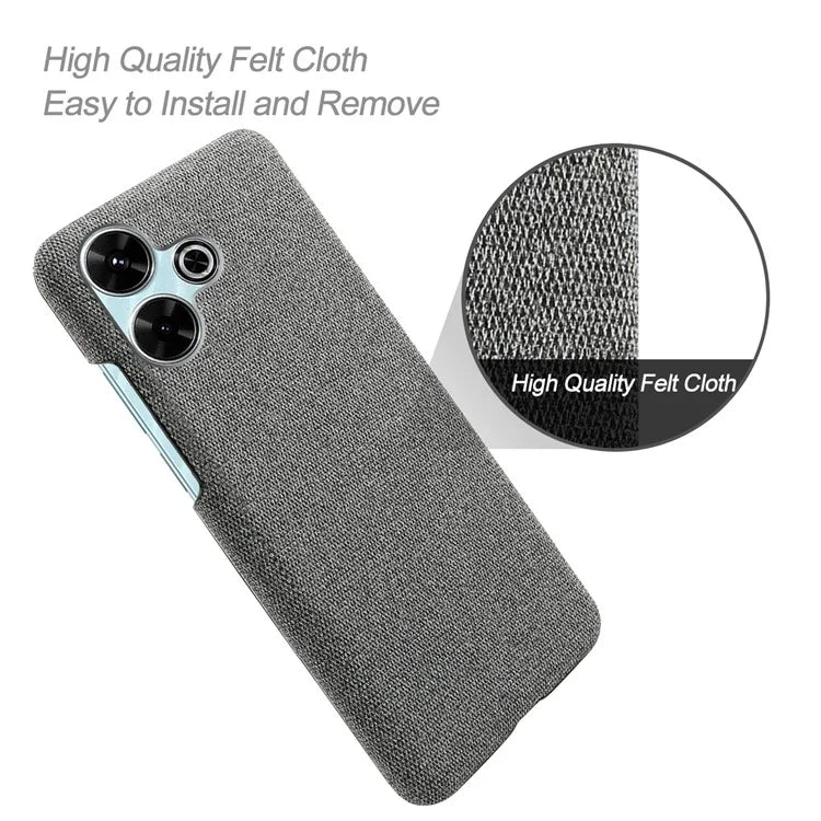 For Xiaomi Redmi 13 4G Case Cloth Texture Anti-Scratch Protective PC Phone Cover