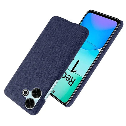 For Xiaomi Redmi 13 4G Case Cloth Texture Anti-Scratch Protective PC Phone Cover